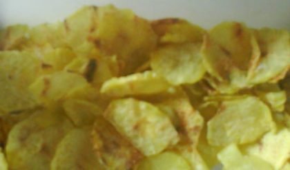 Batata Chips no Micro-Ondas
