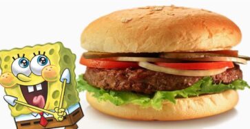 Receita de hamburgúer de siri do Bob Esponja