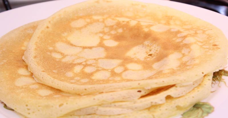 Receita de massa de panqueca sem ovos