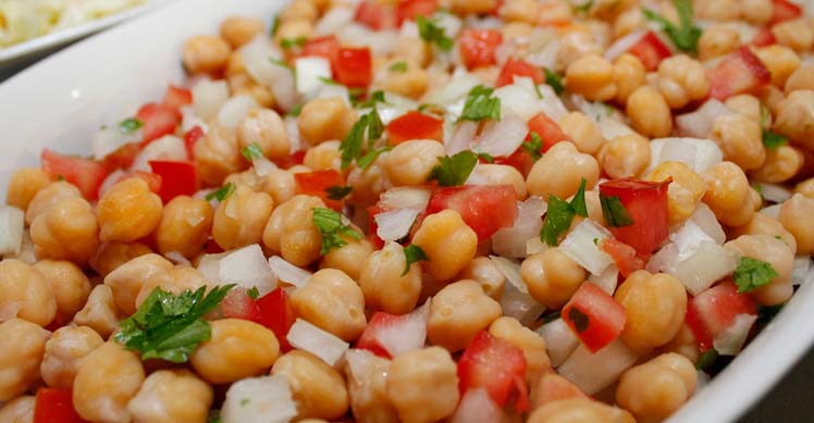 Receita de Salada de Grão-de-Bico