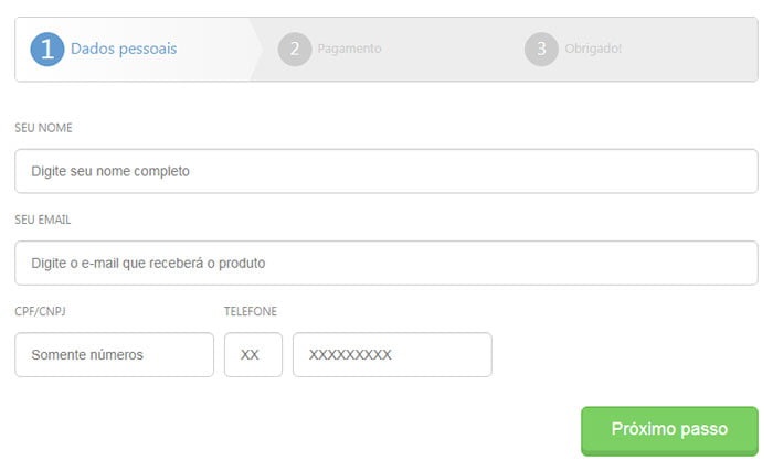 Como comprar passo a passo: Dados Pessoais