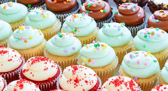 Modelos de cupcakes ensinados no curso