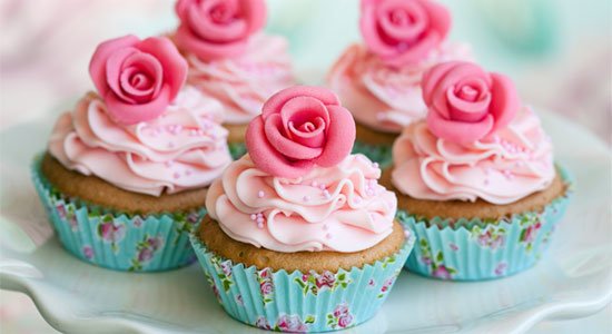 Modelo de cupcakes enfeitados