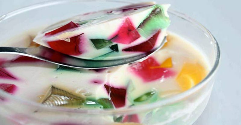 Receita de gelatina colorida