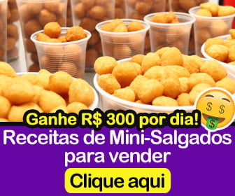 Clique aqui e veja as receitas de mini-salgados para vender