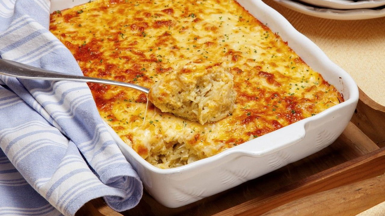 Receita de bacalhau de forno gratinado com batatas