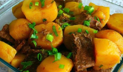 Carne de panela com batatas