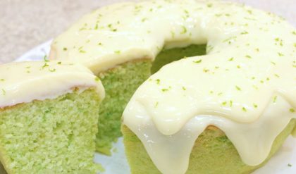 Receita de bolo verde de limão