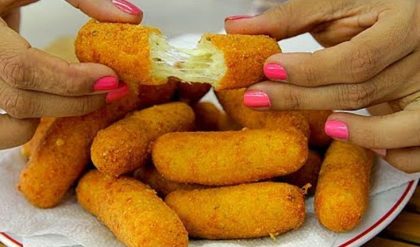 Receita de croquete de queijo sem massa