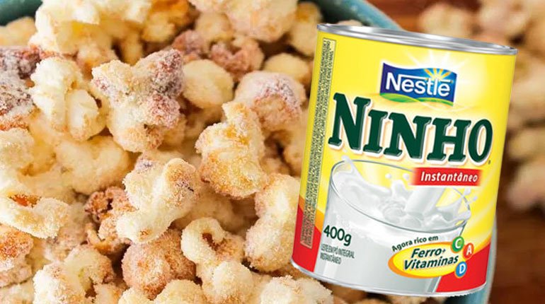 Receita de Pipoca de Leite Ninho