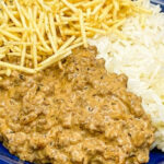 Strogonoff de carne moída