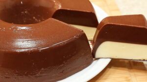 Pudim de Leite Ninho com Chocolate Pudim de chocolate com leite ninho
