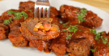 Bife a rolê fácil na panela de pressão