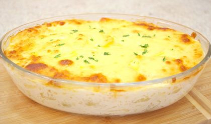 Receita de batata gratinada com queijo no forno