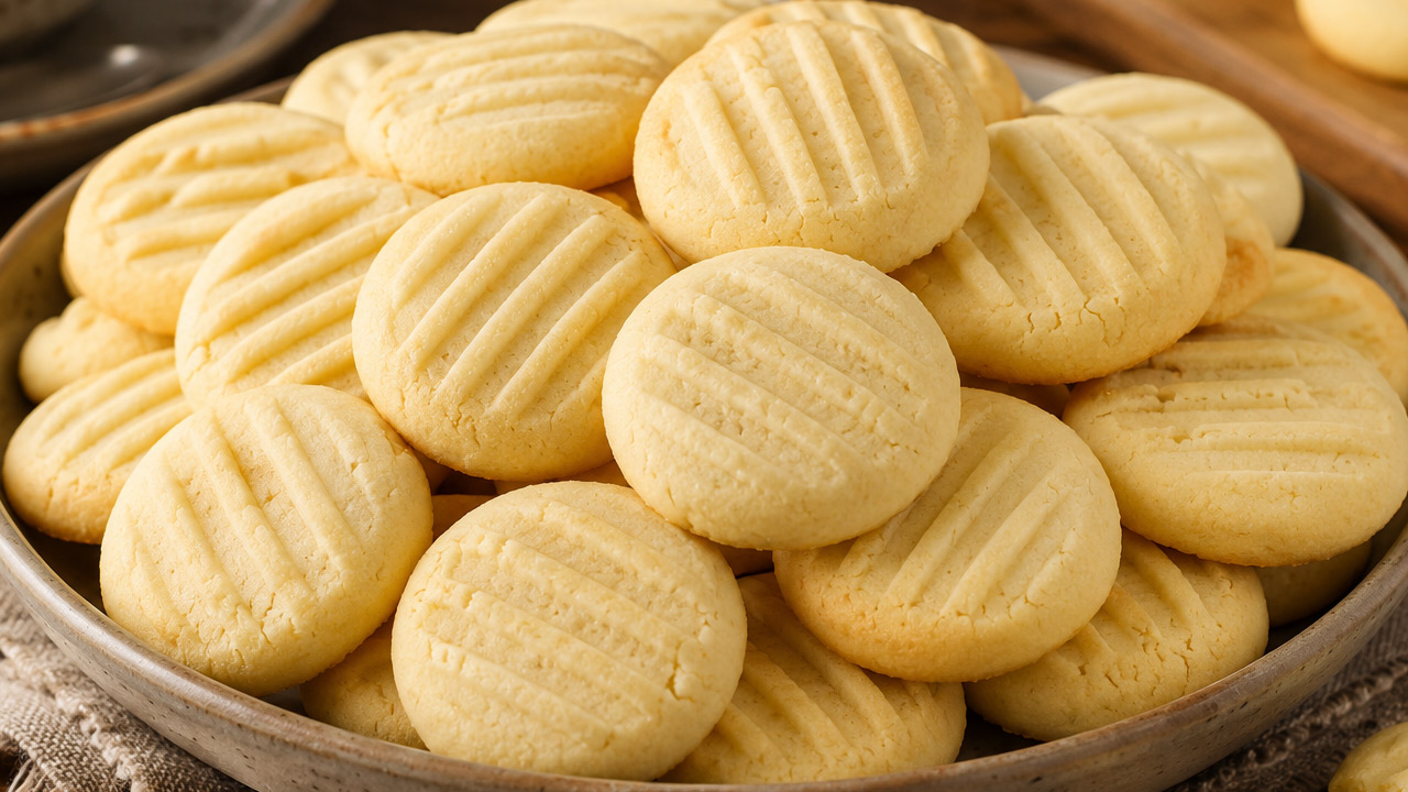 Bolachinhas Caseiras de Maisena Bolachinhas de maisena caseiras