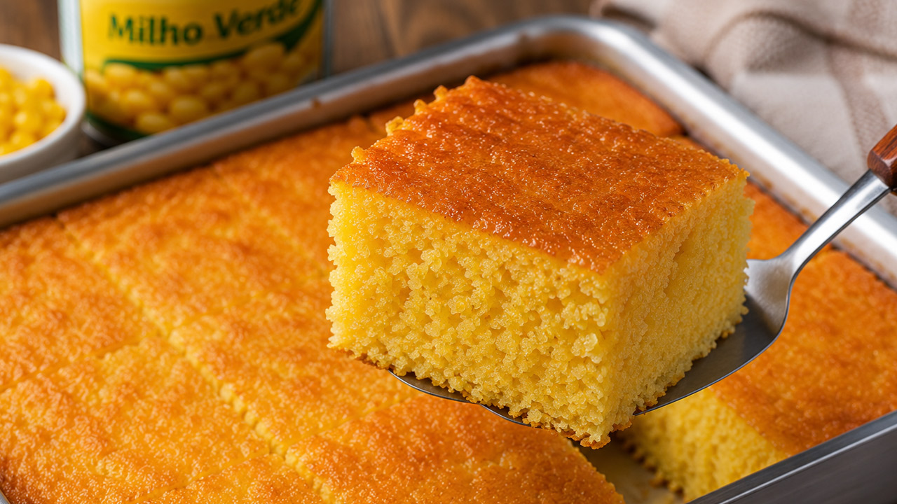 Bolo de Milho Muito Fácil Para Iniciantes Bolo de milho fácil para iniciantes