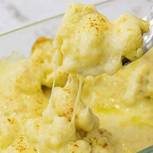 Couve Flor Gratinada com Queijo