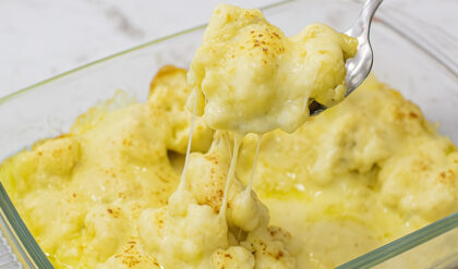 Couve-Flor Gratinada com Queijo (Receita Perfeita) Couve Flor Gratinada com Queijo