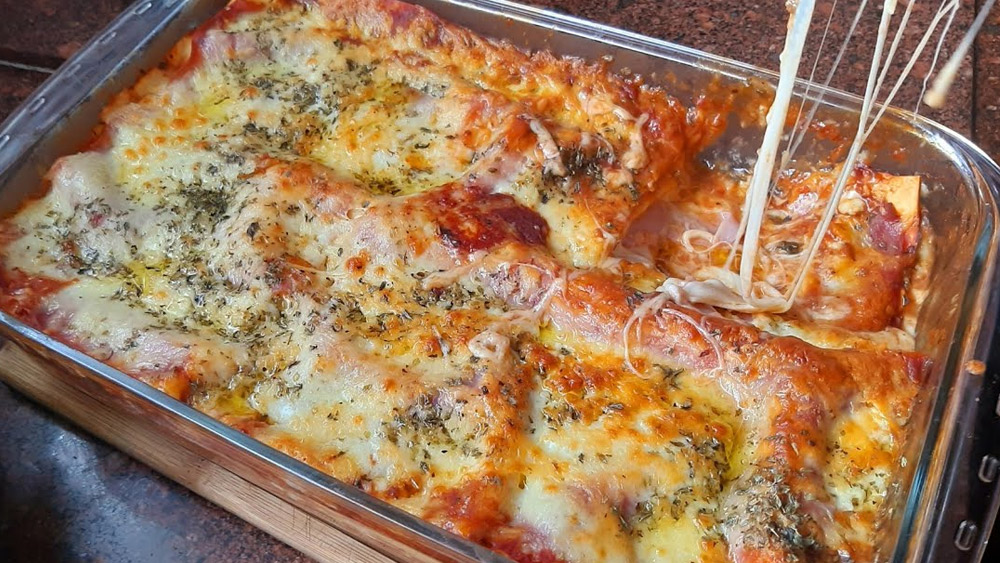 Receita de lasanha de presunto e queijo sem carne