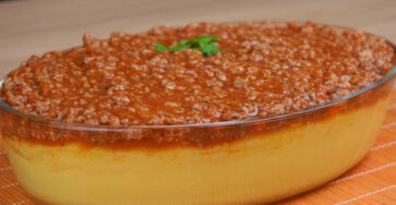 Polenta com Carne Moída