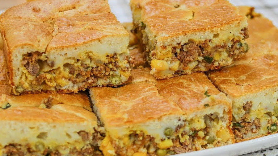 Torta de Carne Moída no Liquidificador