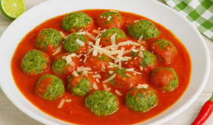 Nhoque de espinafre com ricota