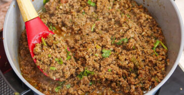 Carne Moída refogada e temperada