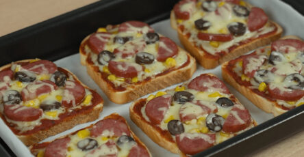 Pizza de pão de forma