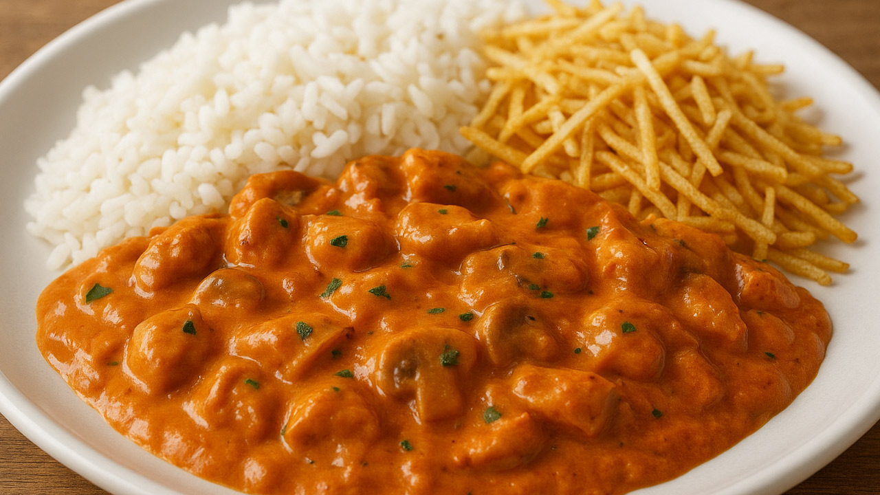 Estrogonofe de Frango Fácil e Rápido (Melhor Receita) Estrogonofe de Frango