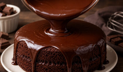 Cobertura de chocolate para bolo