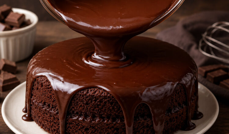 Cobertura de chocolate para bolo