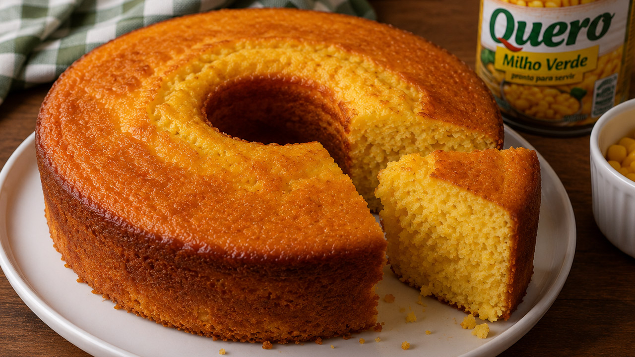 Bolo de Milho Fácil e Rápido (Bolo da latinha) Bolo de milho fácil com o milho da latinha
