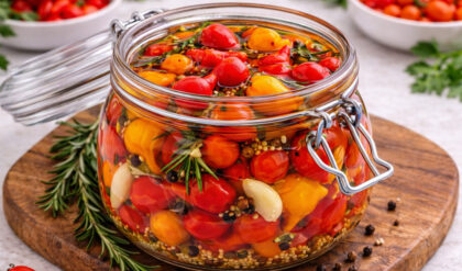 Conserva de pimenta biquinho caseira