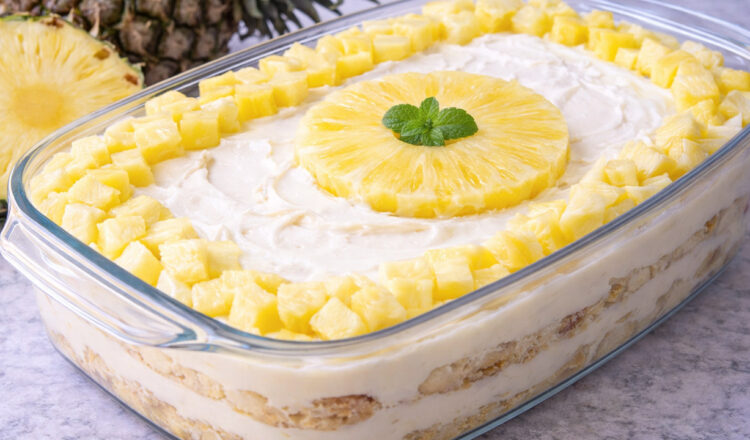 Pavê de abacaxi cremoso