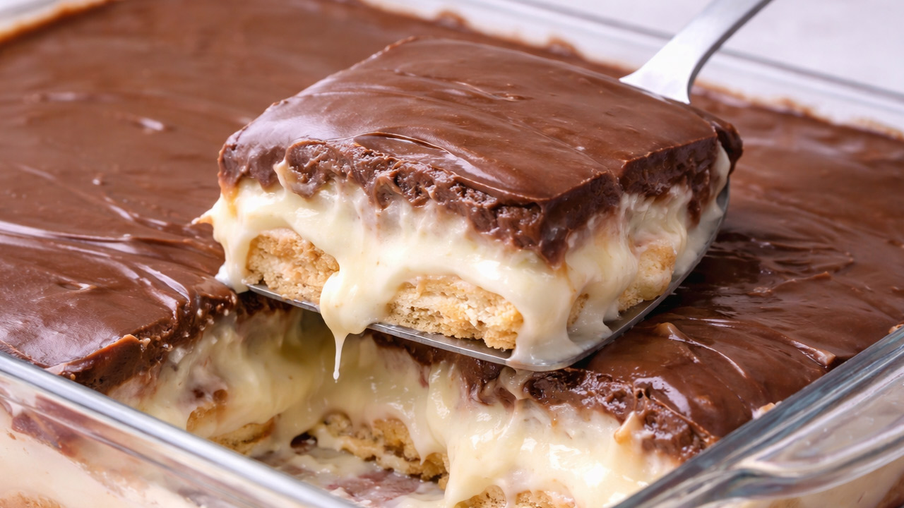 Pavê de Chocolate Fácil e Rápido (com Biscoitos de Maisena) Pavê de chocolate fácil com biscoitos de maisena