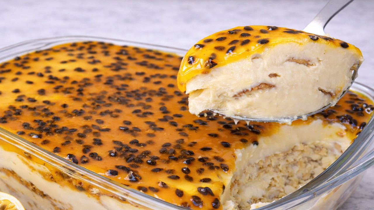 Pavê fácil de maracujá