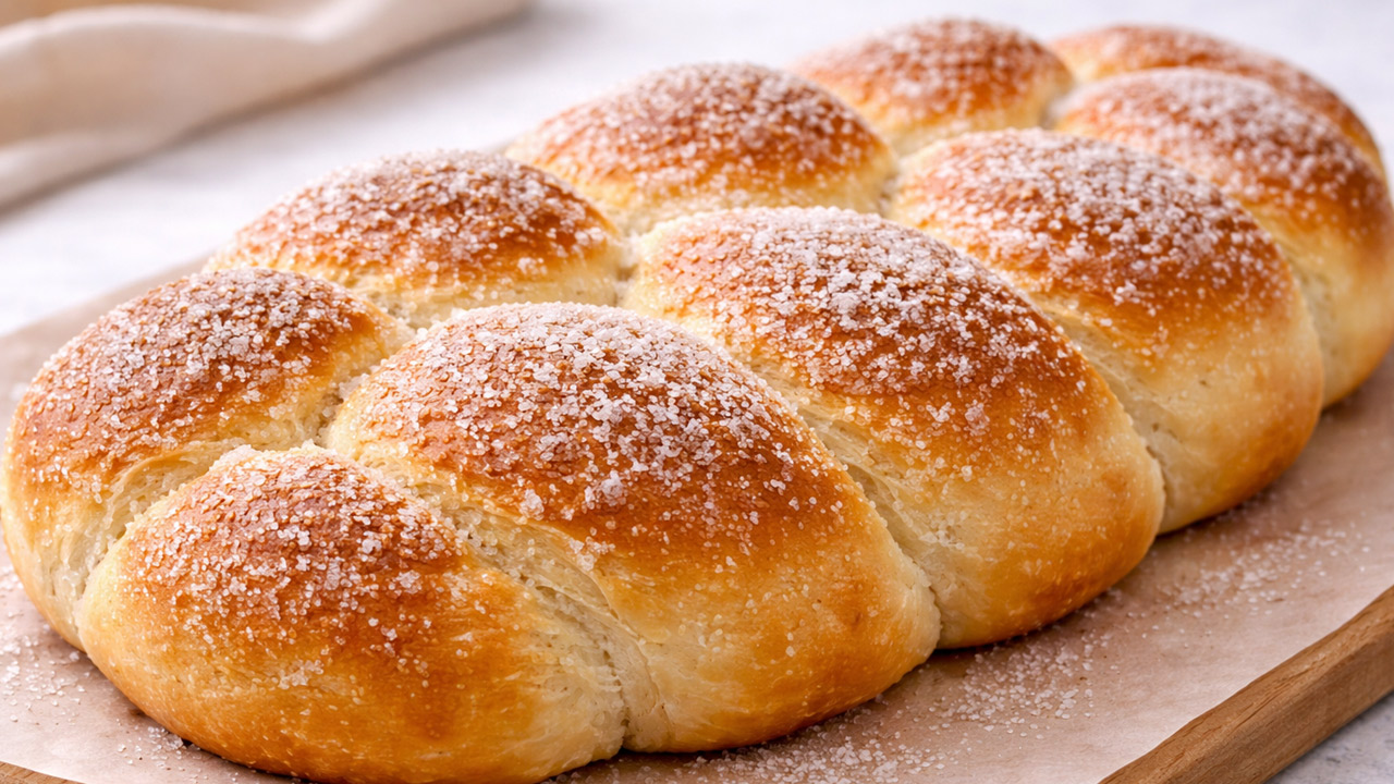 Rosca Açucarada Trançada Passo a Passo Rosca fácil trançada e açucarada