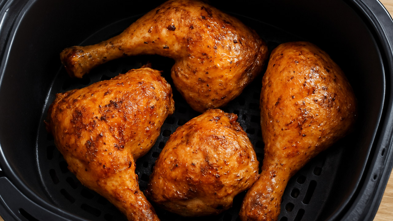 Frango Assado na Air Fryer (Crocante e Saboroso) Frango Assado na Air Fryer