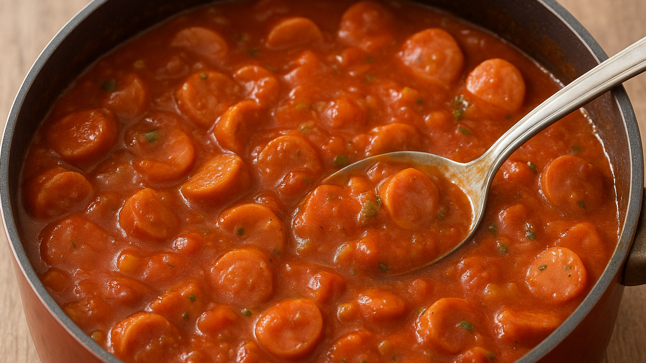 Molho de Salsicha para Cachorro Quente (Melhor Receita) Molho de salsicha para cachorro quente