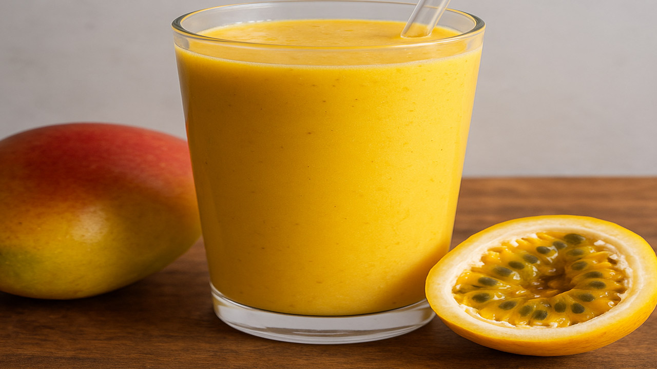 Suco de Maracujá com Manga Delicioso e Refrescante Suco de Maracujá com Manga