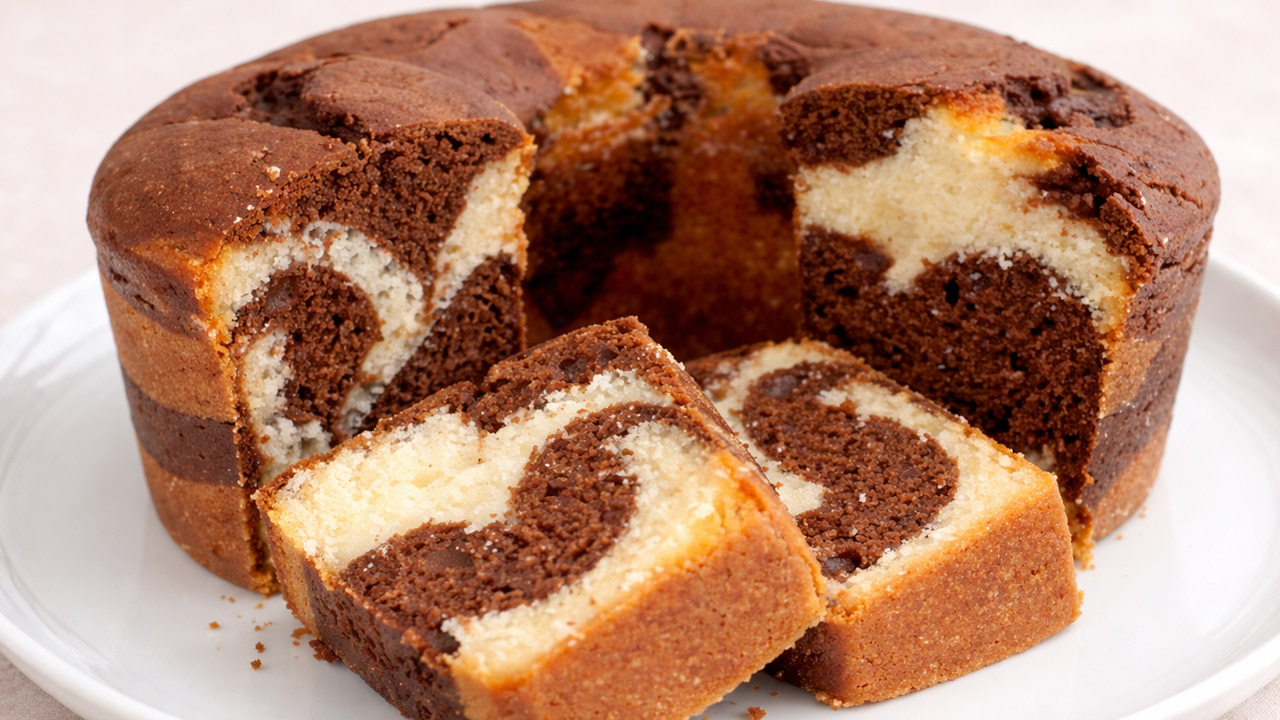 Bolo mesclado fácil