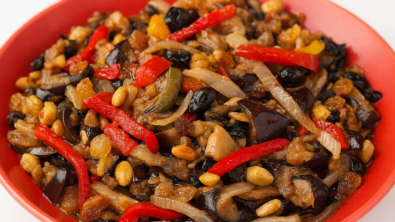 Caponata de Berinjela: Receita Passo a Passo Caponata de berinjela