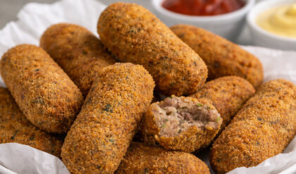Croquete de Carne Moída Fácil Passo a Passo Croquete de carne moída