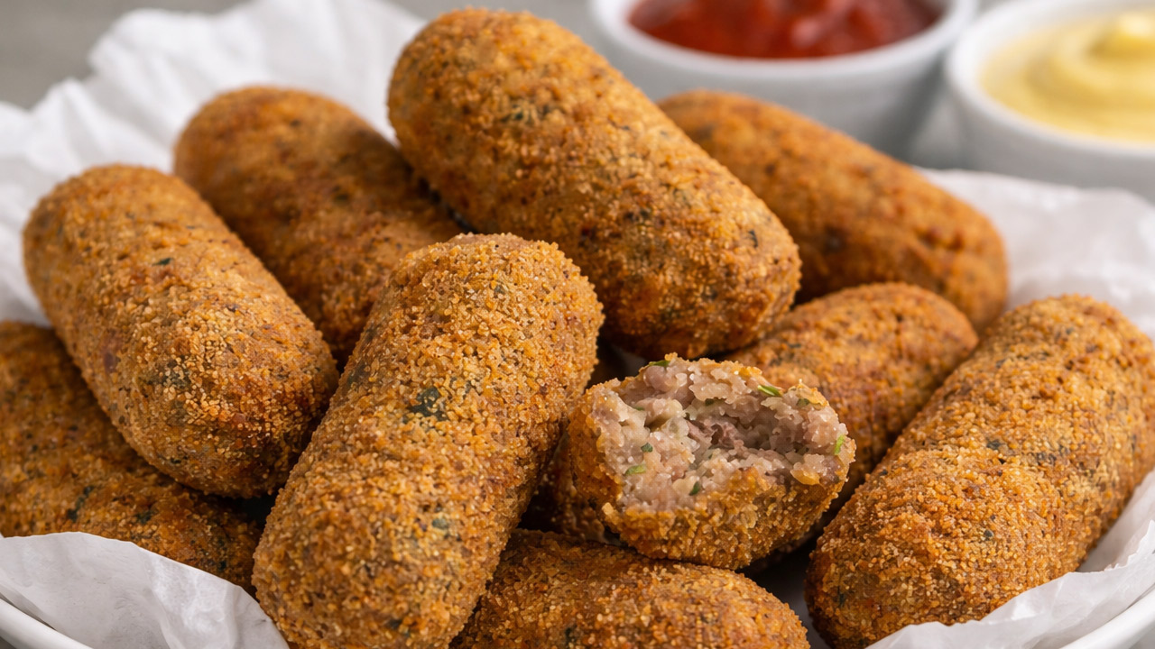 Croquete de carne moída