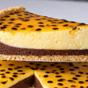 Torta Mousse de Maracujá com chocolate