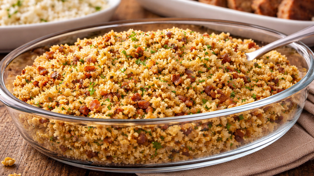 Farofa crocante de farinha Panko