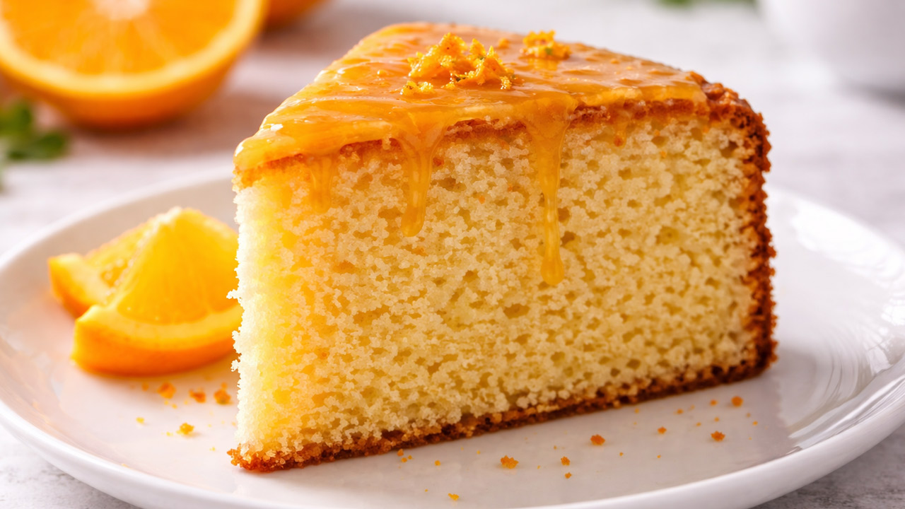 Bolo de Laranja sem glúten e sem leite