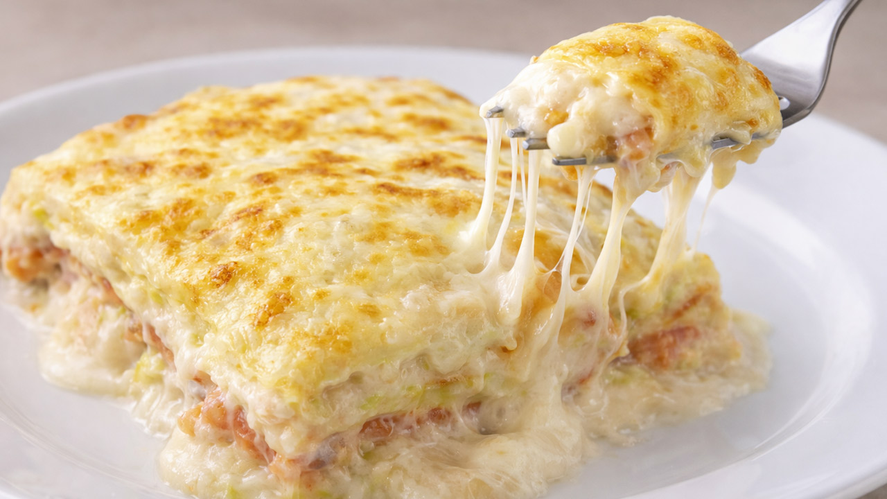 Lasanha com molho branco