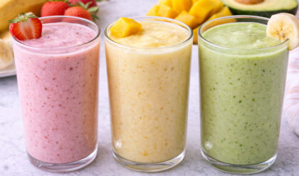 Receitas de vitaminas de frutas