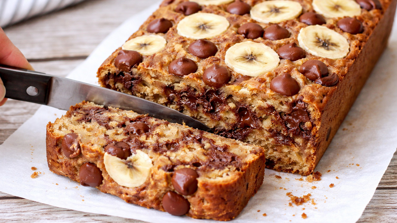 Bolo de Banana com Chocolate Bolo de banana com chocolate